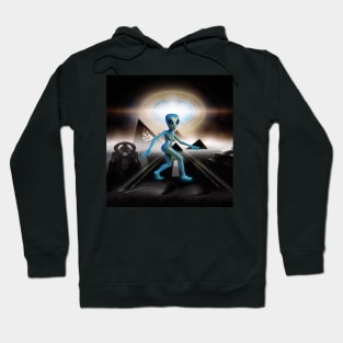 Alien on the Space Road Hoodie